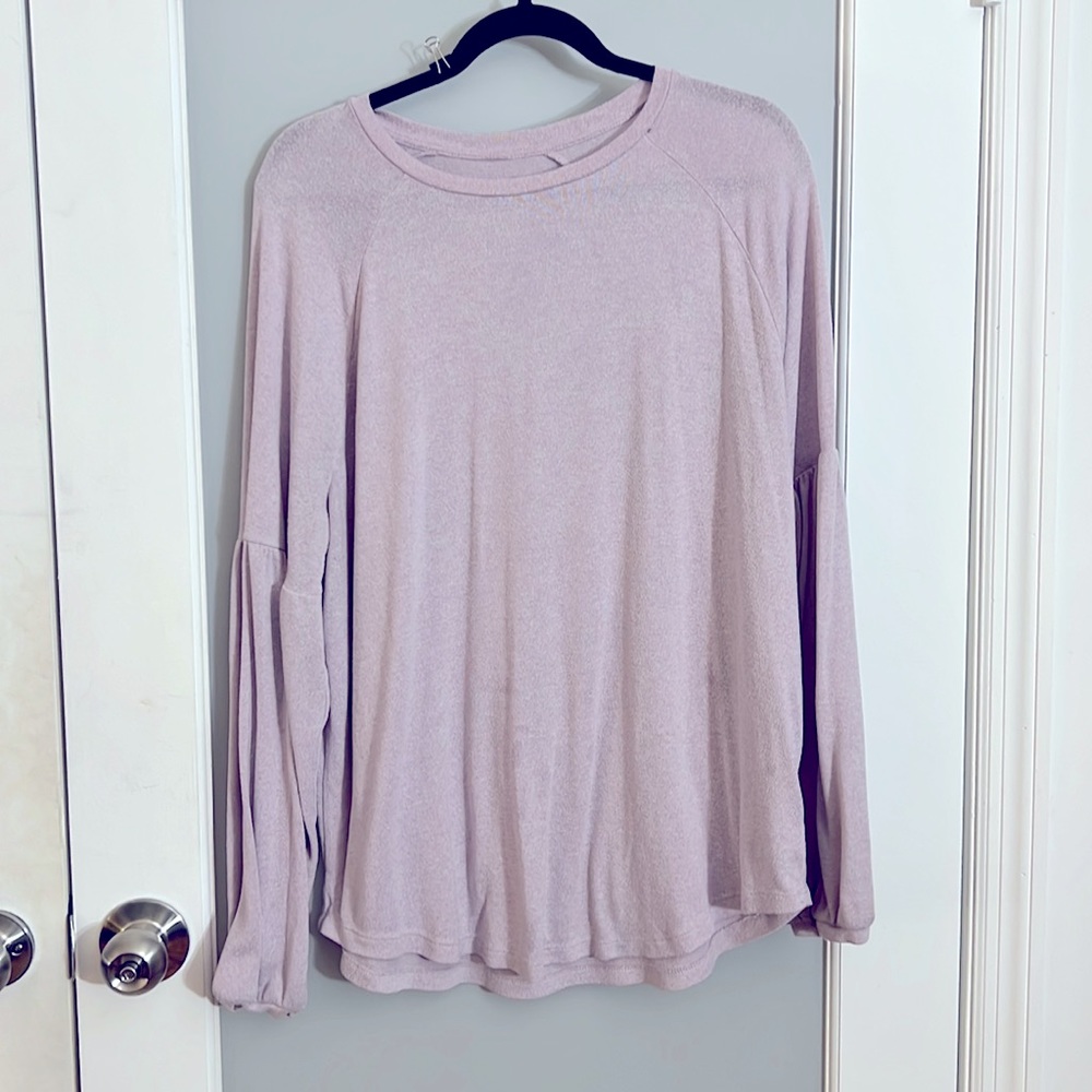 Old Navy - Baby Pink sweater-style tunic w puff sleeves - XXL